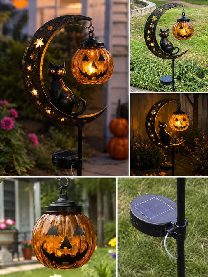 Halloween Early Bird Sale | 49% OFF Pumpkin Moon Garden Stake Light