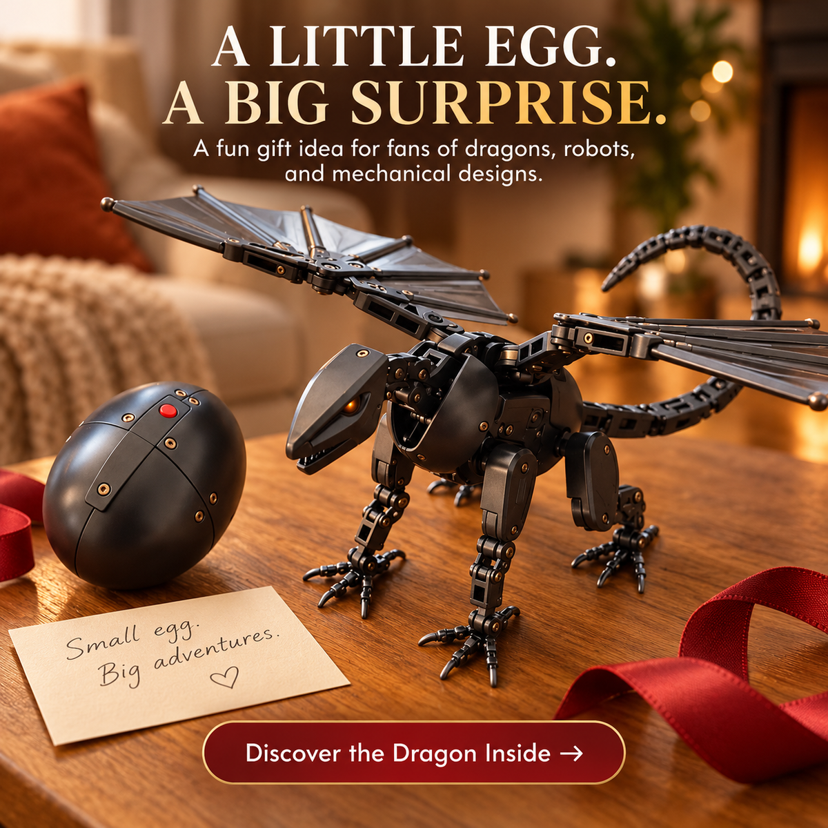 🐉 DragonMorph – Egg to Dragon Transforming Mechanical Toy🥚