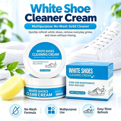 White Shoe Cleaner Cream Multipurpose No-Wash Solid Cleaner
