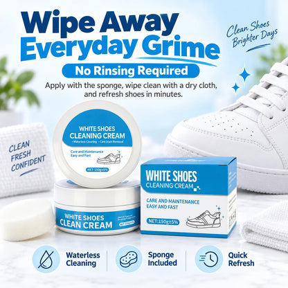 White Shoe Cleaner Cream Multipurpose No-Wash Solid Cleaner
