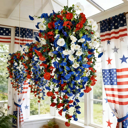 ✨Celebrate America’s 250th Anniversary with Patriotic Hanging Flower Baskets