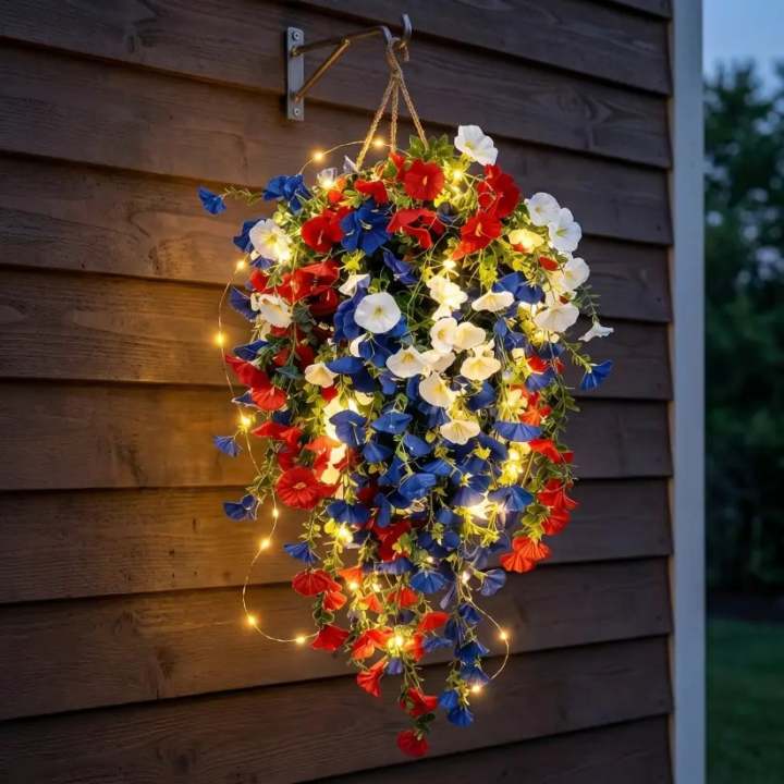 ✨Celebrate America’s 250th Anniversary with Patriotic Hanging Flower Baskets