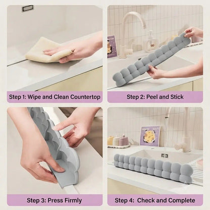 2-Piece Silicone Sink Splash Guard Set – Reusable Counter Barrier