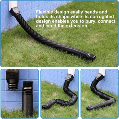 🏡 Keep Rainwater Away | Flexible Downspout Extender