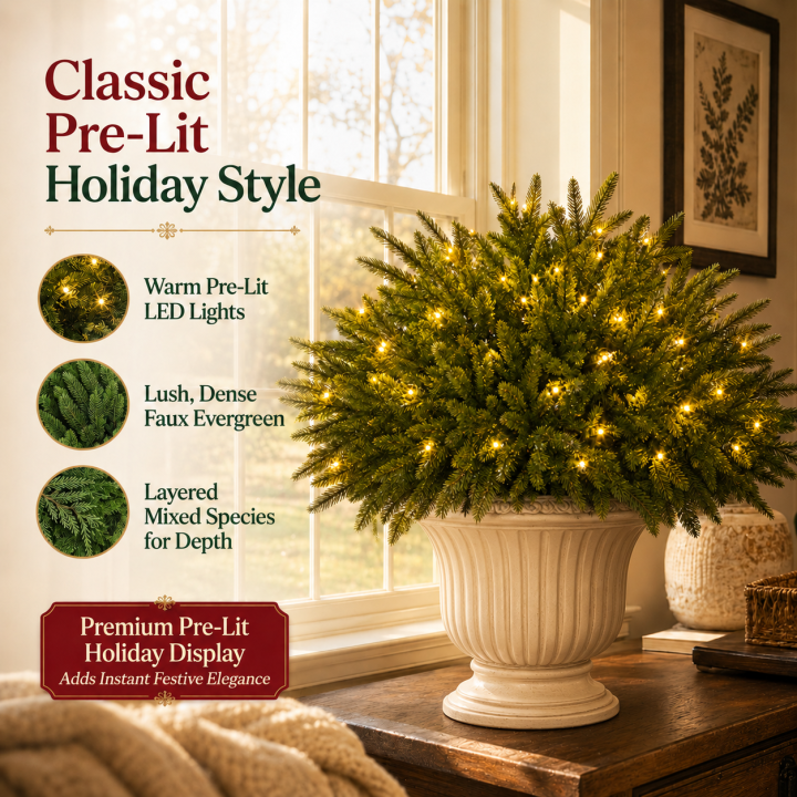 🔥🎄Christmas Enchanted Evergreen Pine– Set of 5 🌿
