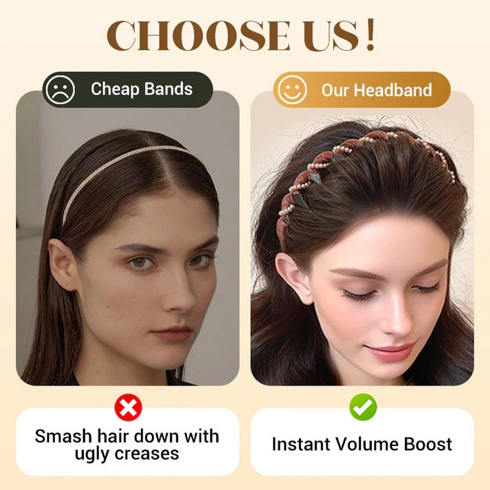 Vintage High Cranium Artificial Pearl Hairband