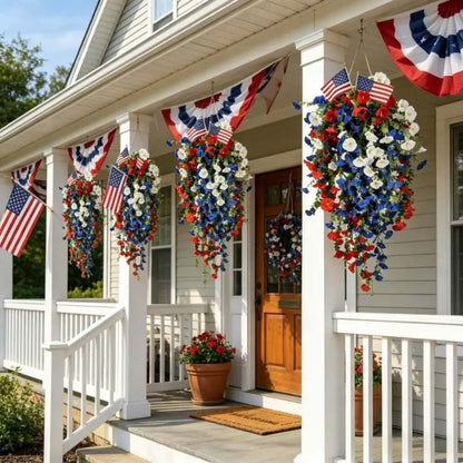 ✨Celebrate America’s 250th Anniversary with Patriotic Hanging Flower Baskets