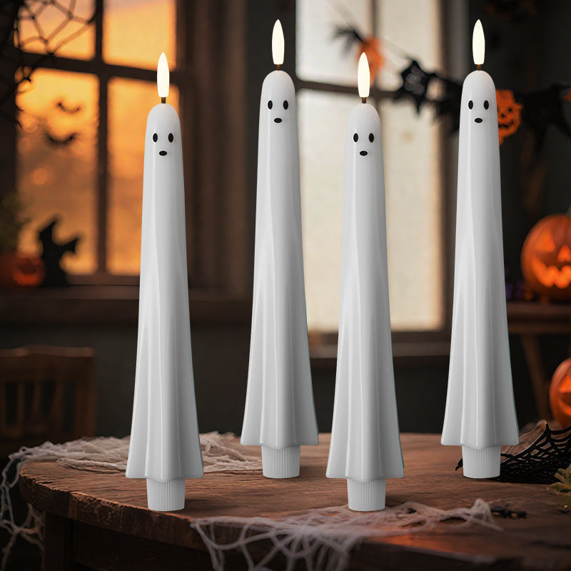 Remote controlled ghost light with 3D flaming wick
