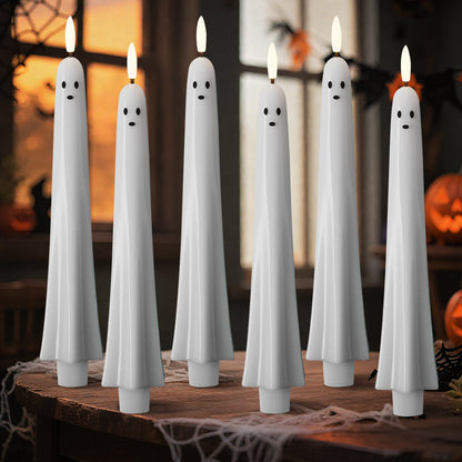 Remote controlled ghost light with 3D flaming wick