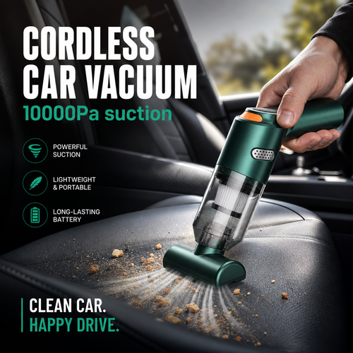 ⏳Limited-time 50% off⏰Cordless Car Vacuum – 10000Pa Suction & 4000mAh Battery🚗🌪️🌬️