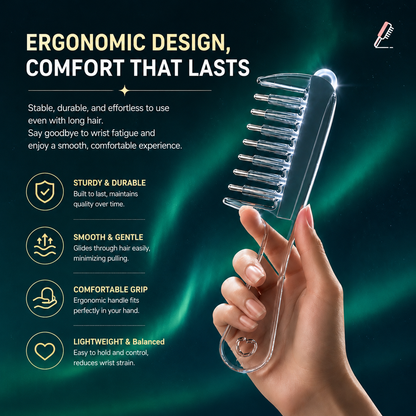 ✨Crystal Scalp Applicator Massage Comb | 2-in-1 Hair Oil Essence Dispensing &amp; Scalp Roller Massager
