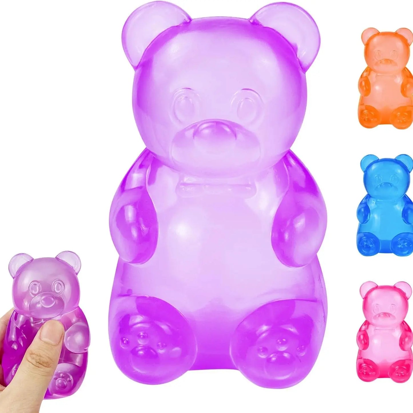 1/4 Counts Gummy Bear - Sensory Fidget Toywith Jelly-Like Filling, Squeeze Toys, StressToys, Stress Relief Toys, Fidget Toy, BirthdayGifts, Gift Bag Stuffing