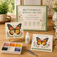 (Free Wooden Stand Included）-Butterfly