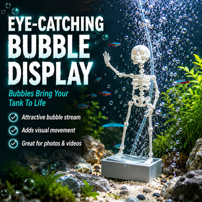 Air-Driven Dancing Skeleton Aquarium Ornament💀