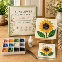 (Free Wooden Stand Included）-Sunflower