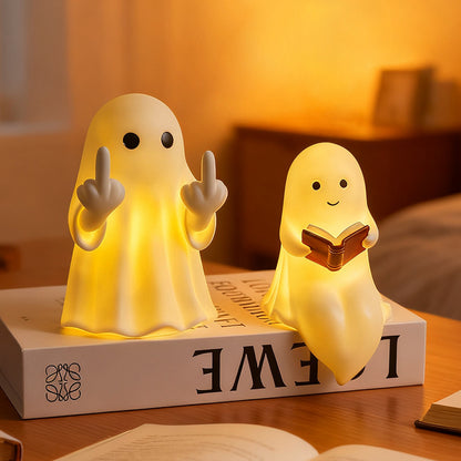 👻 Light-Up Rude Ghost Wall Decor – Funny Halloween Porch Decoration