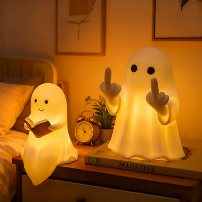 👻 Light-Up Rude Ghost Wall Decor – Funny Halloween Porch Decoration