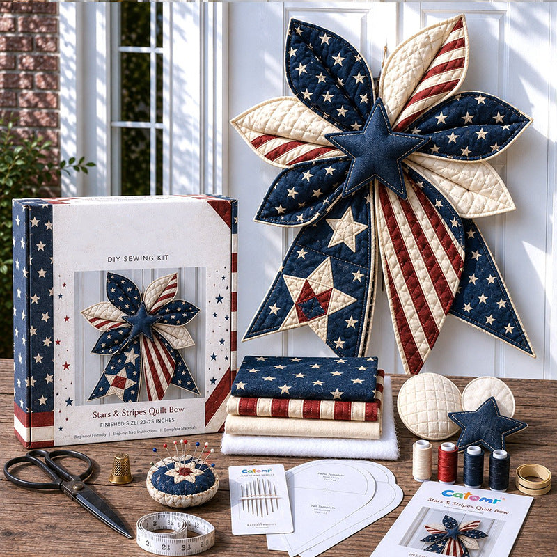 🔥✨Large Patchwork Bow Sewing Kit (Beginner-Friendly)