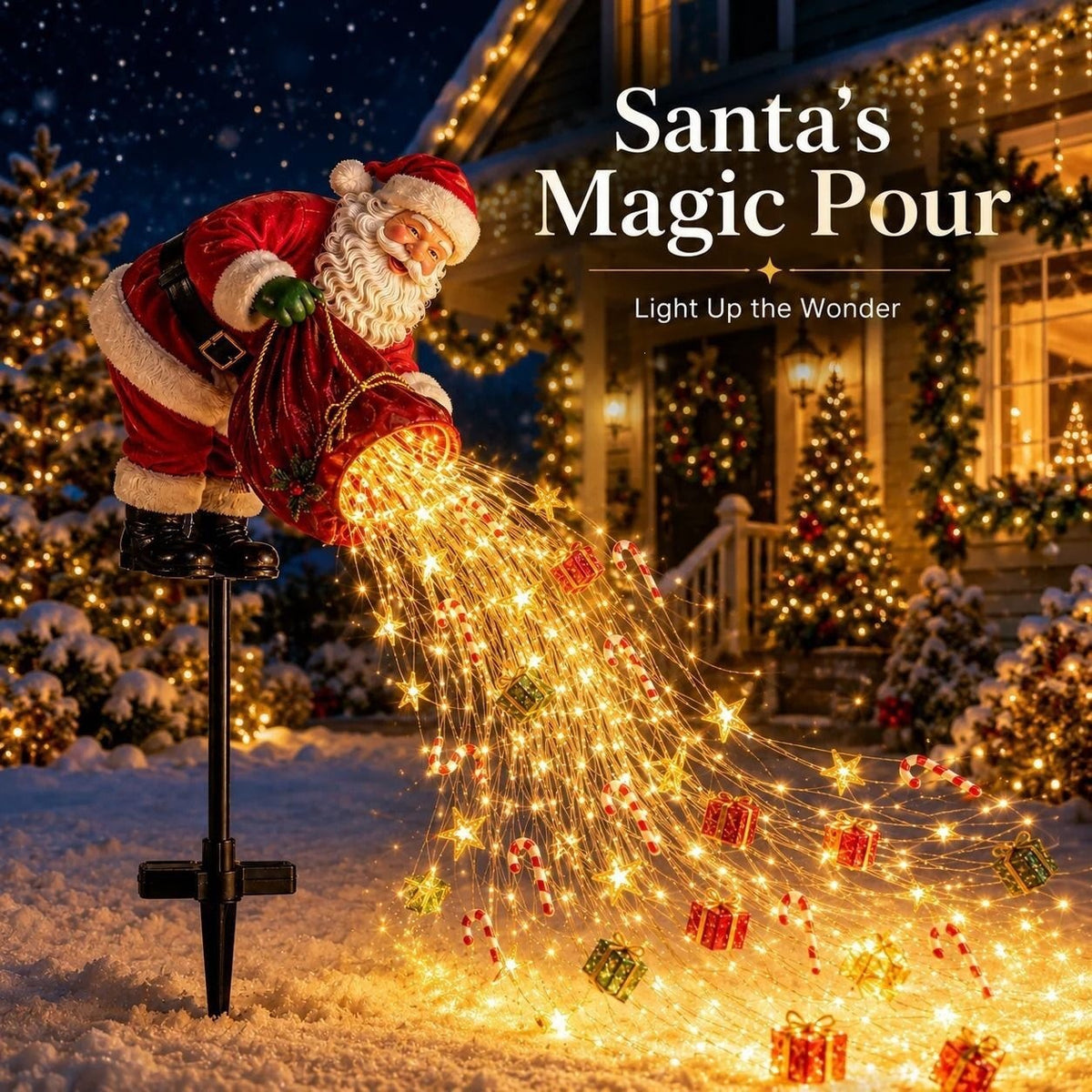 🎄50% OFF🎄Snowman Magic Flowing Snowflake LED Christmas Garden Light❄️