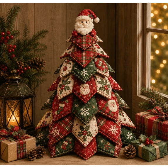🔥Last Day 50% OFF ✨DIY Quilted Santa Christmas Tree Kit