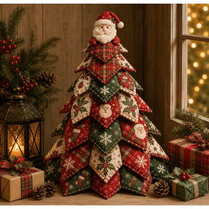 🔥Last Day 50% OFF ✨DIY Quilted Santa Christmas Tree Kit