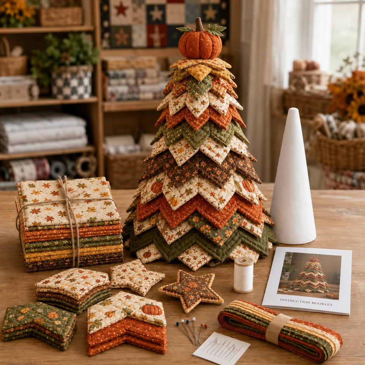 🔥Last Day 50% OFF ✨DIY Quilted Santa Christmas Tree Kit