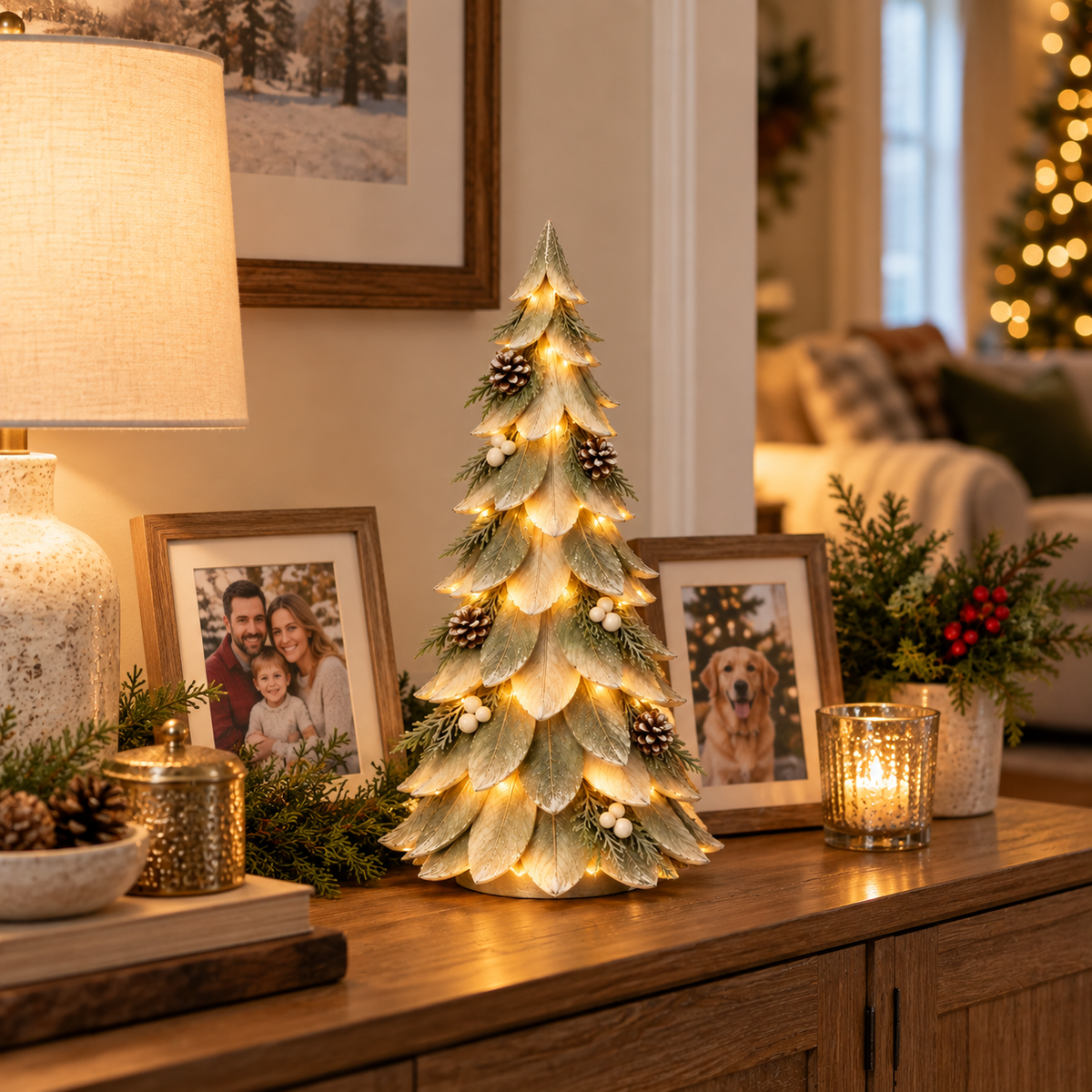 🌲 Everglow Winter Tree™ | Warm LED Layered Christmas Decor