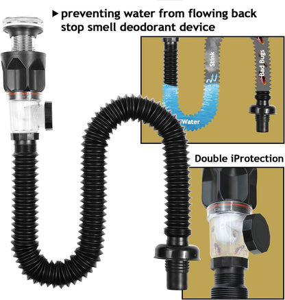 🚰 Bathroom Sink Drain Kit with Flexible Anti-Odor P-Trap