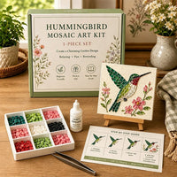 (Free Wooden Stand Included）-Hummingbird