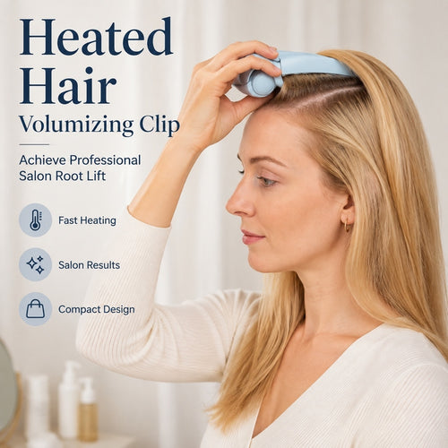 Over 48,000 Sold Cordless Heated Root Volumizing Hair Clip - Portable Styling Tool For Fine，Straight Hair