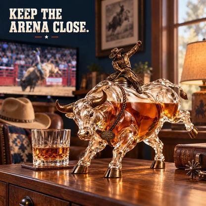 🤠 Eight Seconds Bull Rider Whiskey Decanter — Las Vegas 2026 Limited Custom Edition