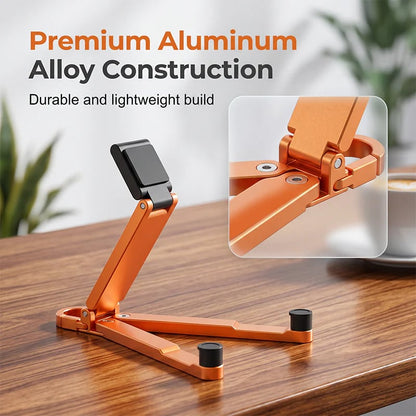 💯🔥HOT SALE 50% OFF🎁📱 Ultra-Compact Foldable Aviation Aluminum Keychain Phone Stand with Carabiner Clip ⚡