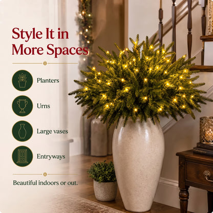 🔥🎄Christmas Enchanted Evergreen Pine– Set of 5 🌿