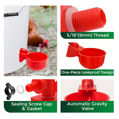 ⏳🔥LIMITED-TIME 50% OFF! ⏰5/16 Inch Thread Automatic Poultry Water Cups
