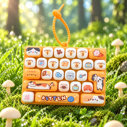 ⌨️ 26-Key Mini Fidget Keyboard Keychain™ – Cute Sensory Stress Relief Toy & Bag Charm