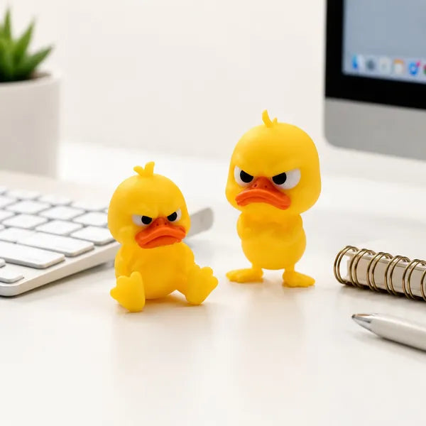 😠 Angry Duck Desk Figurine – Add a cheeky touch to your workspace! 🐥