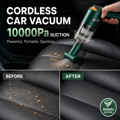 ⏳Limited-time 50% off⏰Cordless Car Vacuum – 10000Pa Suction & 4000mAh Battery🚗🌪️🌬️