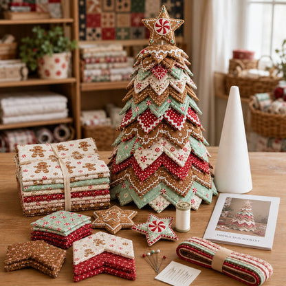 🔥Last Day 50% OFF ✨DIY Quilted Santa Christmas Tree Kit