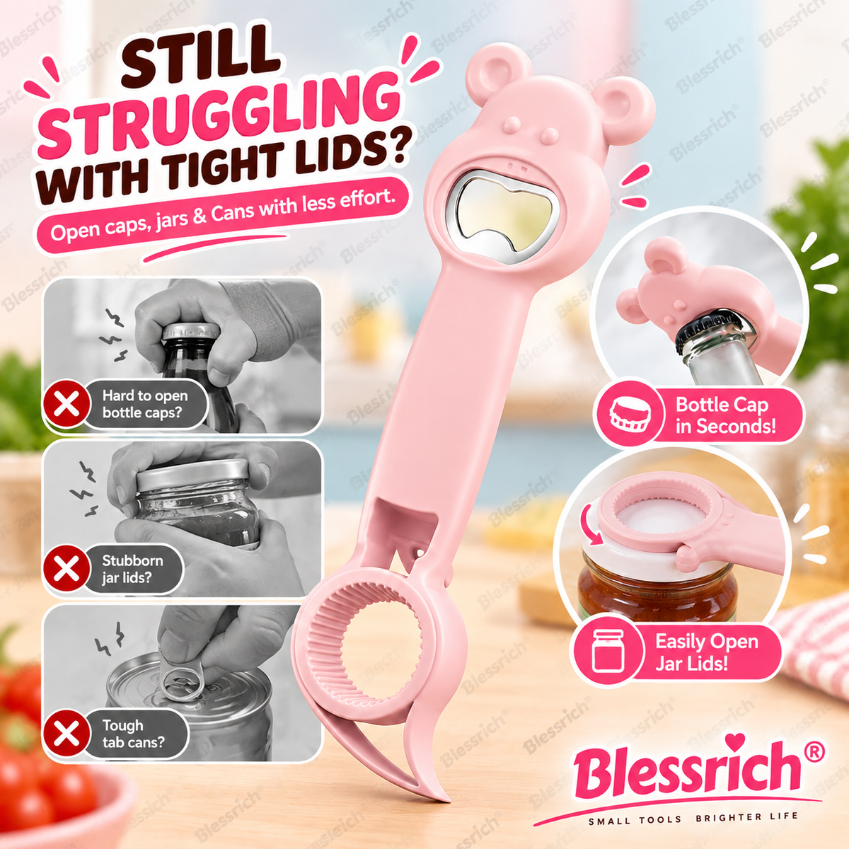 Opener Bear 4-in-1Jar & Bottle