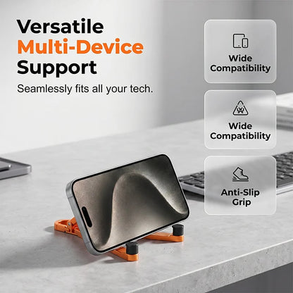 💯🔥HOT SALE 50% OFF🎁📱 Ultra-Compact Foldable Aviation Aluminum Keychain Phone Stand with Carabiner Clip ⚡