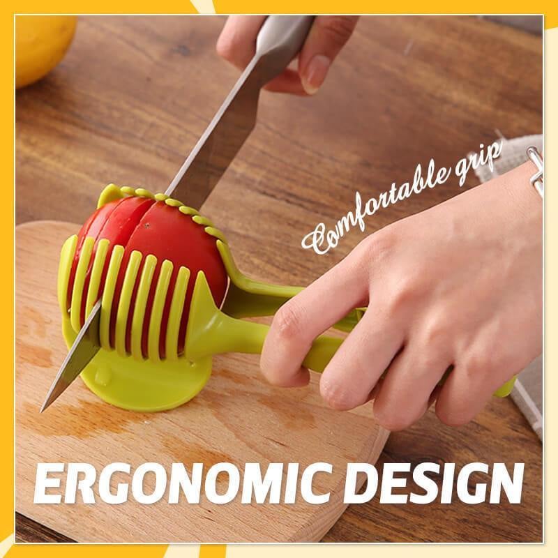 Creative Kitchen Slice Cutting Tool, Food‑Grade Aluminum Alloy Hand‑Held Slicer, Quick Slicing Holder