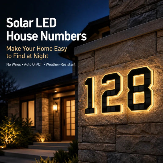 Make Your Home Easy to Find ✨ Solar LED House Numbers