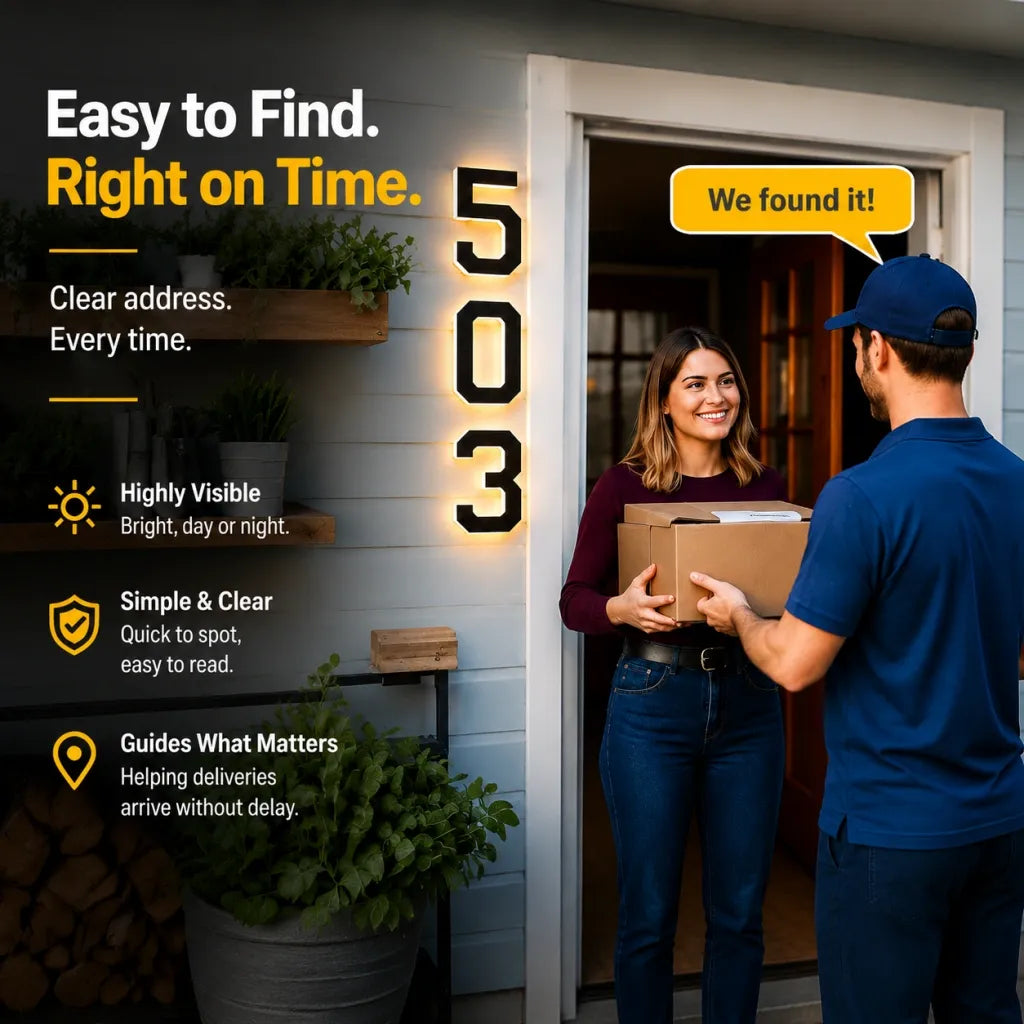 Make Your Home Easy to Find ✨ Solar LED House Numbers