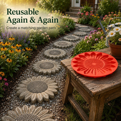 💥 LAST DAY 49% OFF🌻 Reusable Sunflower Stepping Stone Mold
