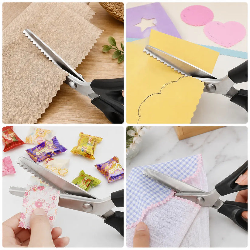 StainlessSteel Pinking Shears -Sharp Zig Zag FabricScissors