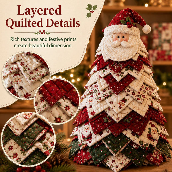 🔥Last Day 50% OFF ✨DIY Quilted Santa Christmas Tree Kit