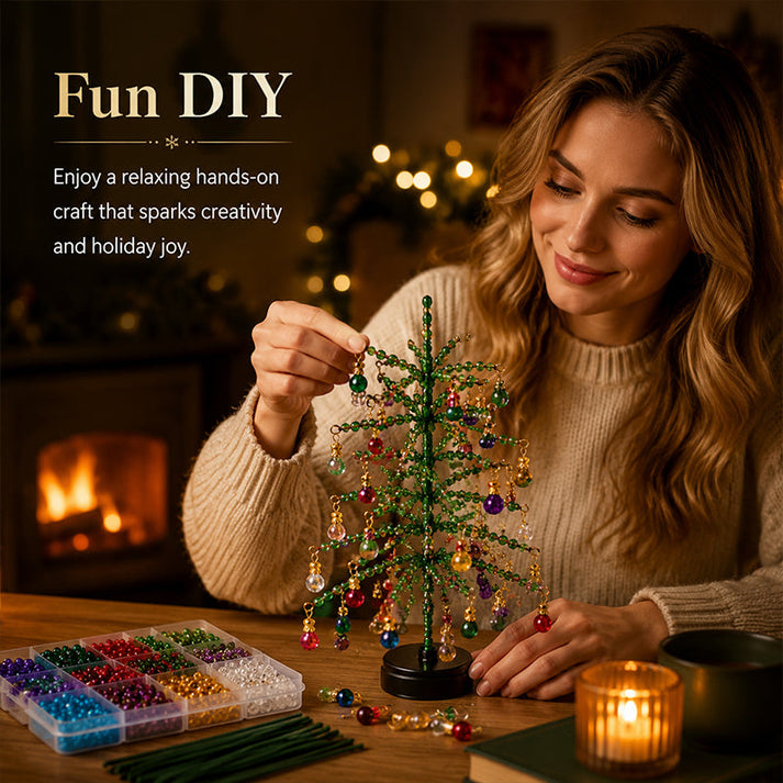 🎄✨DIY Beaded Christmas Tree Kit – Create Your Own Sparkling Holiday Decoration