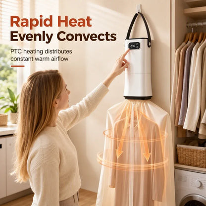 📢📢49% OFF !! ⏰Portable Clothes Dryer: Rapid Heat, Silent Night Drying, Foldable, Travel-Friendly, 4-Step Setup