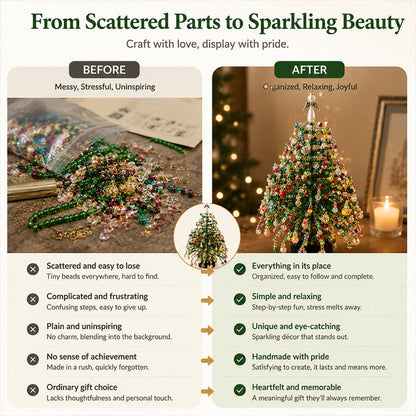 🎄✨DIY Beaded Christmas Tree Kit – Create Your Own Sparkling Holiday Decoration