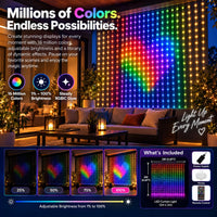 3.3 × 3.3 ft — 400 LEDs